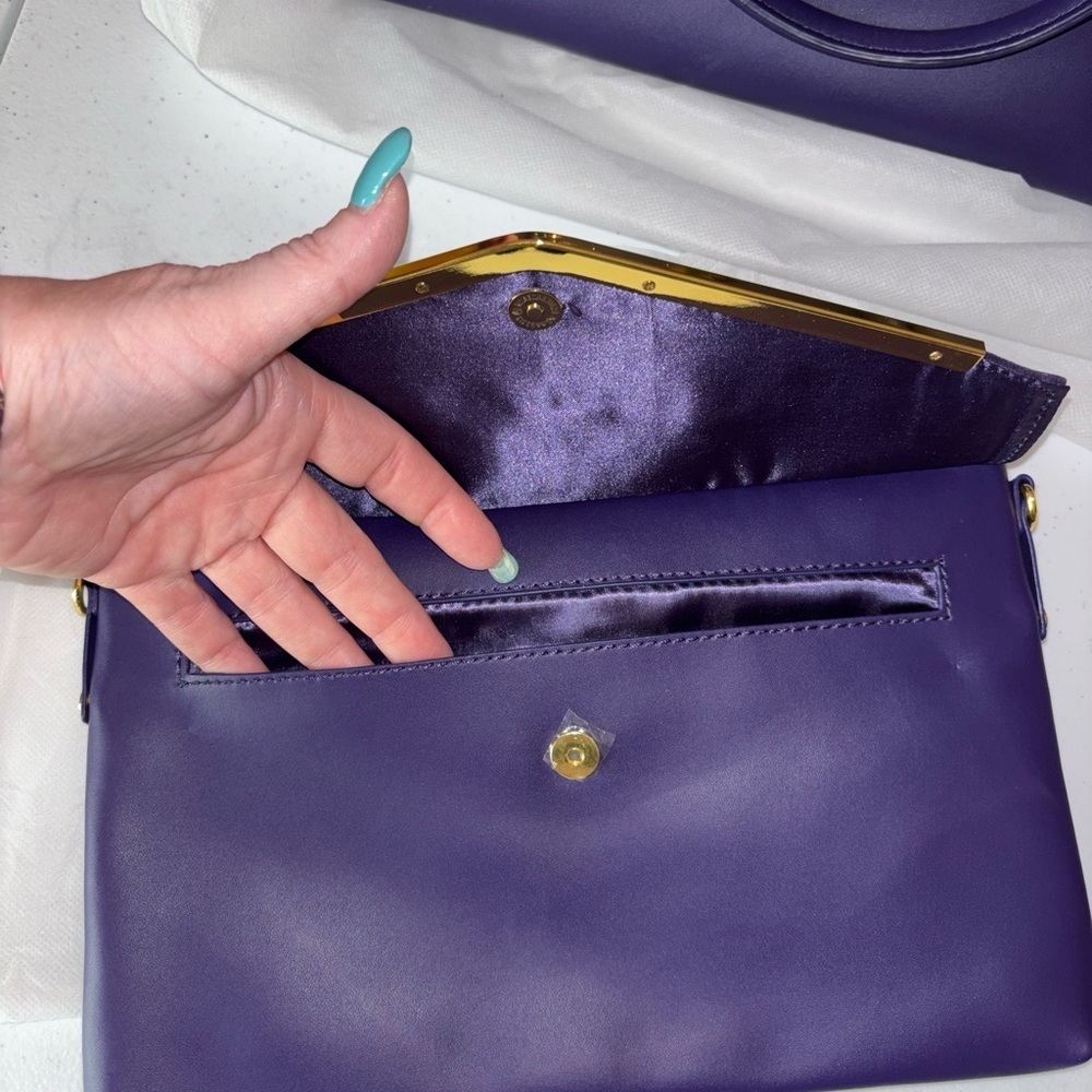 Joy & Iman Purple and Gold Satchel Set - Picture 16 of 16